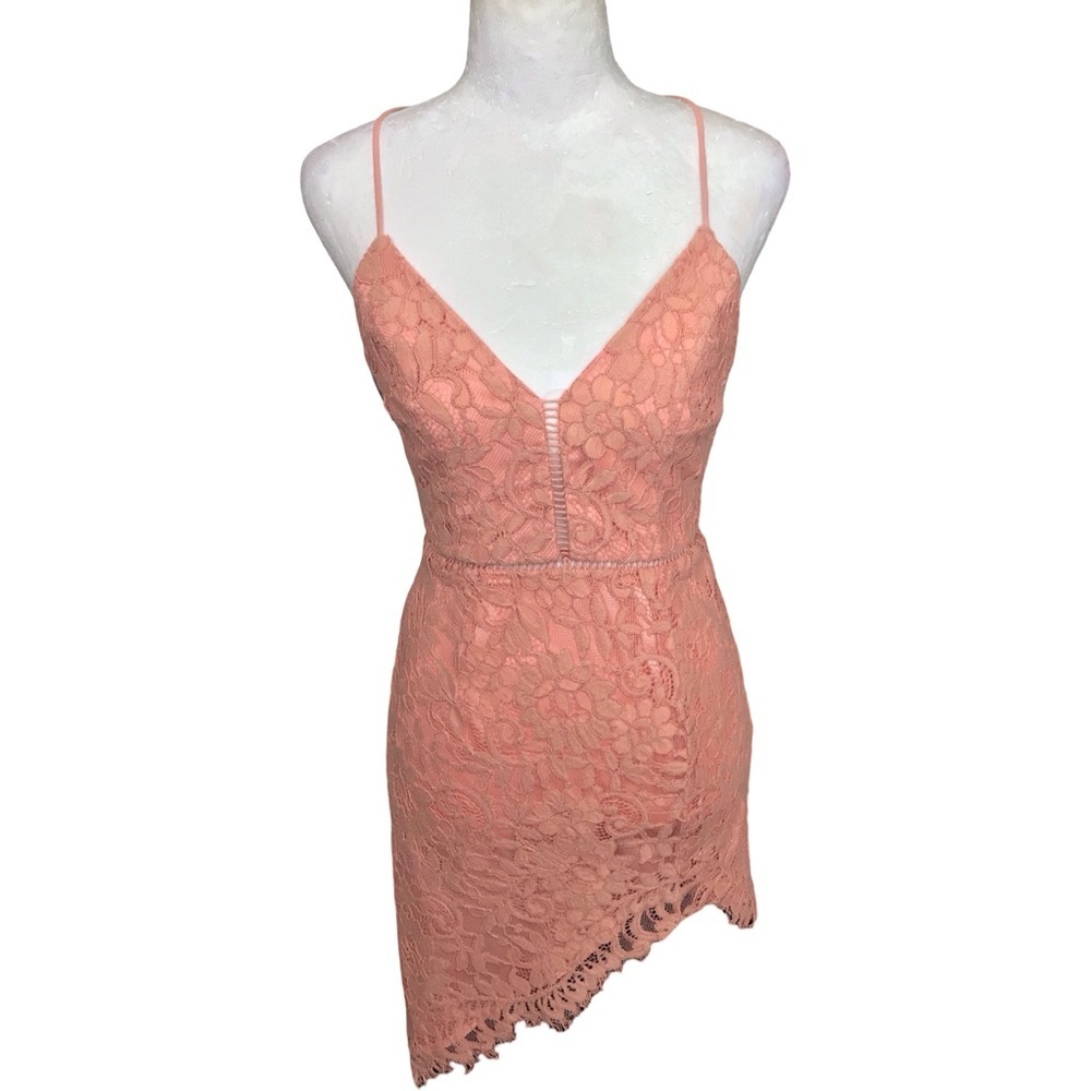 Revolve NBD Coral Lace Dress